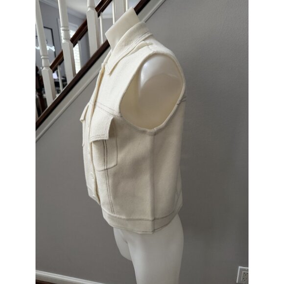 One Grey Day Preston Vest in Ivory XS - Picture 3 of 4